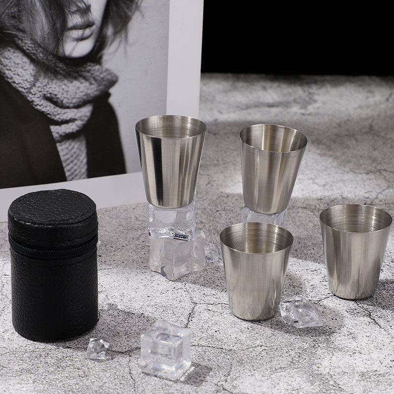 Stainless Steel Shot Glass Set - Camping Cooking Set With Bag recension och pris