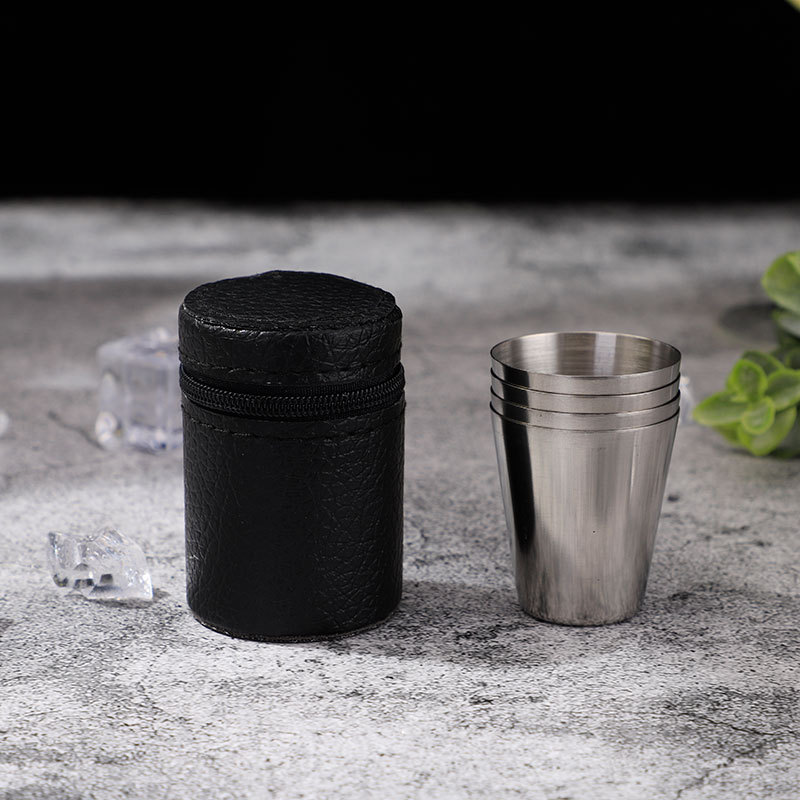 Stainless Steel Shot Glass Set - Camping Cooking Set With Bag recension och pris