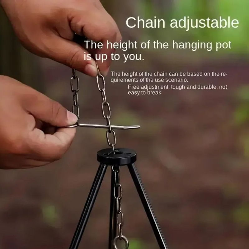 SSUNTAK Portable Detachable Ca - Camping Hanging Cooking Pot recension och pris