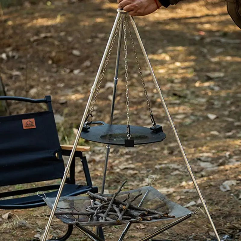 Aluminum Camping Bonfire Tripo - Camping Hanging Cooking Pot recension och pris
