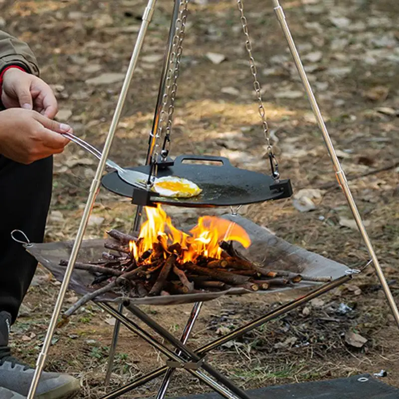Aluminum Camping Bonfire Tripo - Camping Hanging Cooking Pot recension och pris