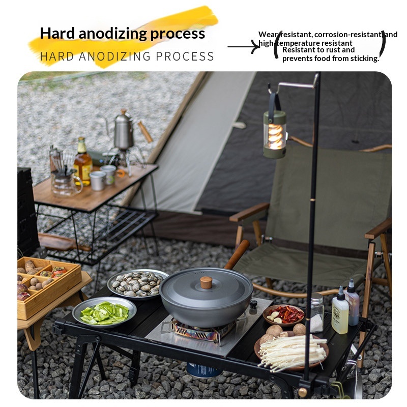 Outdoor Aluminum Alloy Wok Wit - Camping Cooking Wok recension och pris