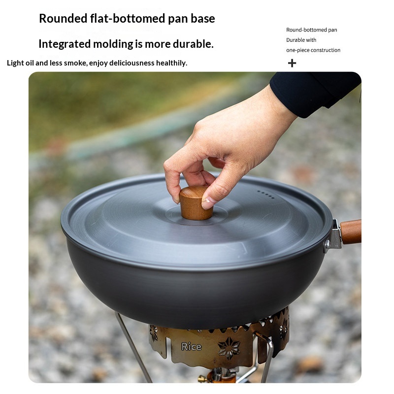 Outdoor Aluminum Alloy Wok Wit - Camping Cooking Wok recension och pris