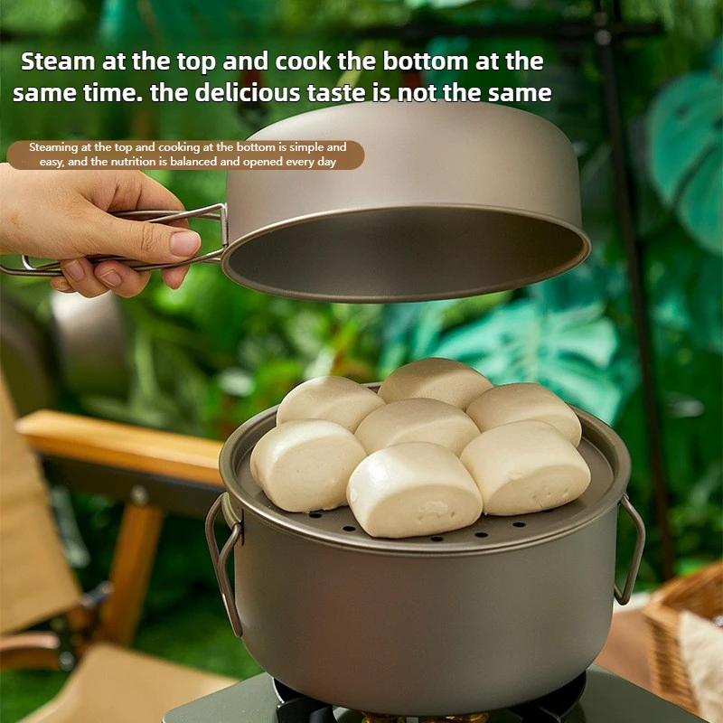 Titanium Outdoor Pot Set Picni - Camping Cooking Set With Bag recension och pris