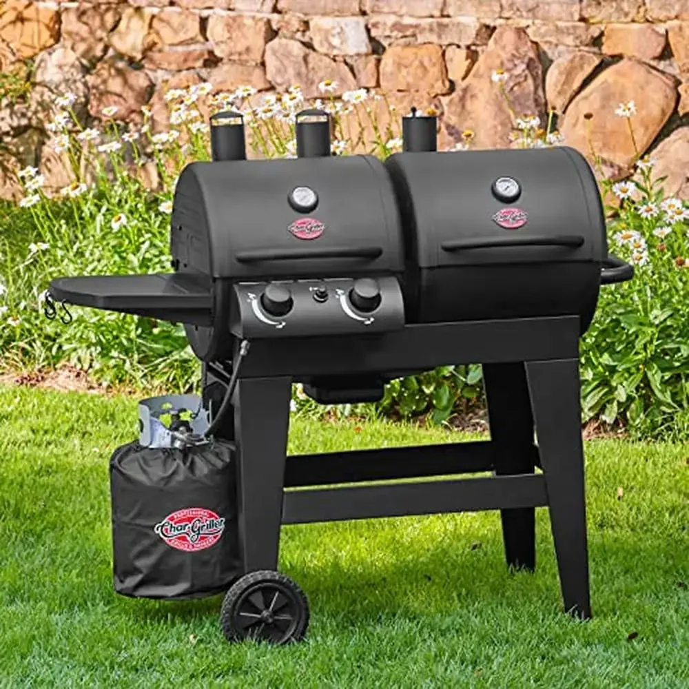 A 2-Burner Gas & Charcoal Gril - Charcoal Chimney Starter recension och pris