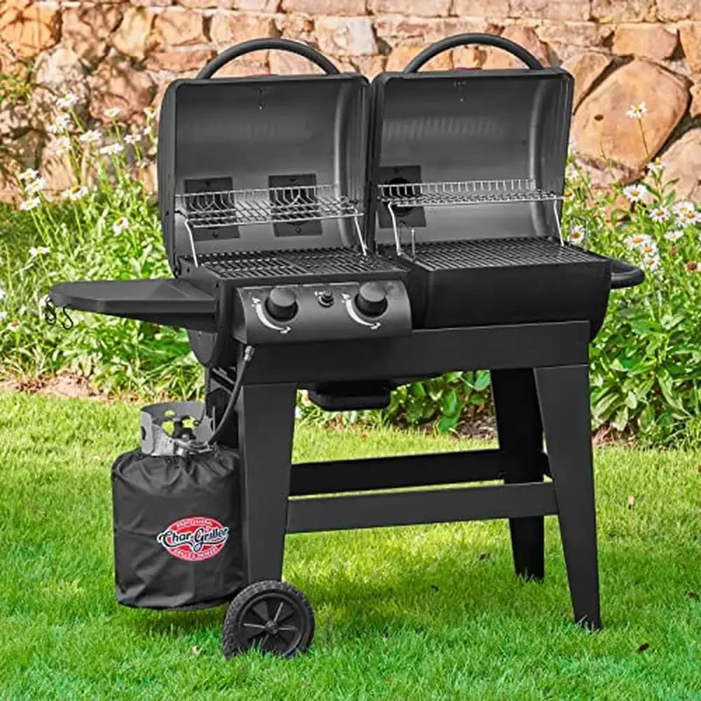 A 2-Burner Gas & Charcoal Gril - Charcoal Chimney Starter recension och pris