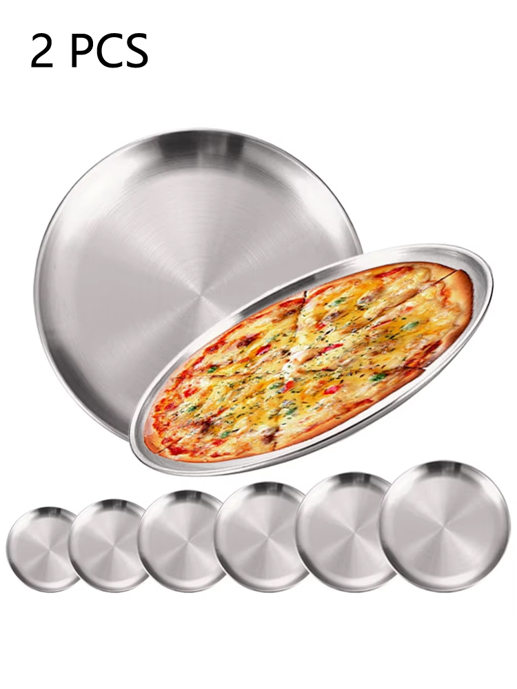 2Pcs Stainless Steels Round Si - Camping Cooking Plate recension och pris
