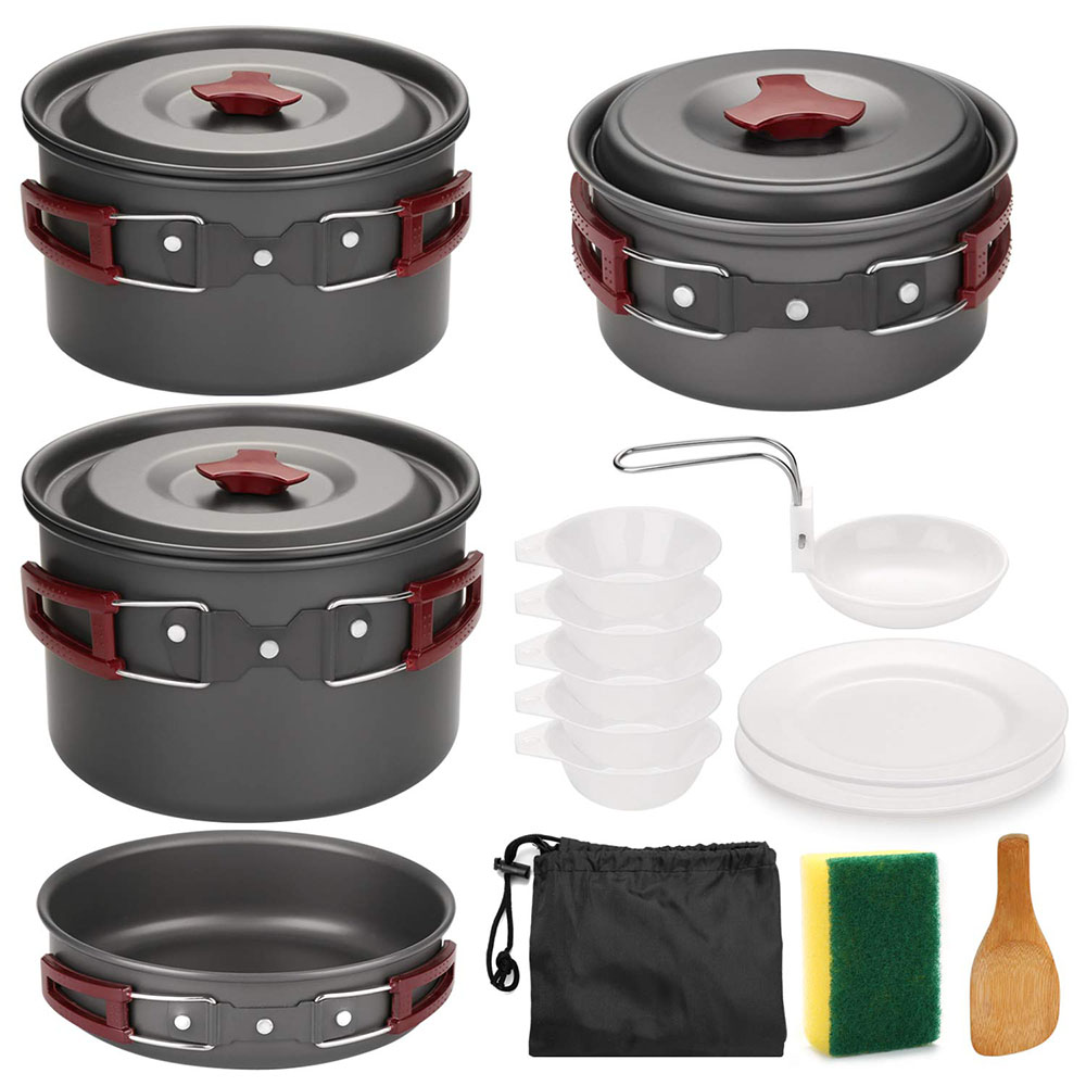 Outdoor Camping Cookware Kit N - Camping Cooking Wok recension och pris