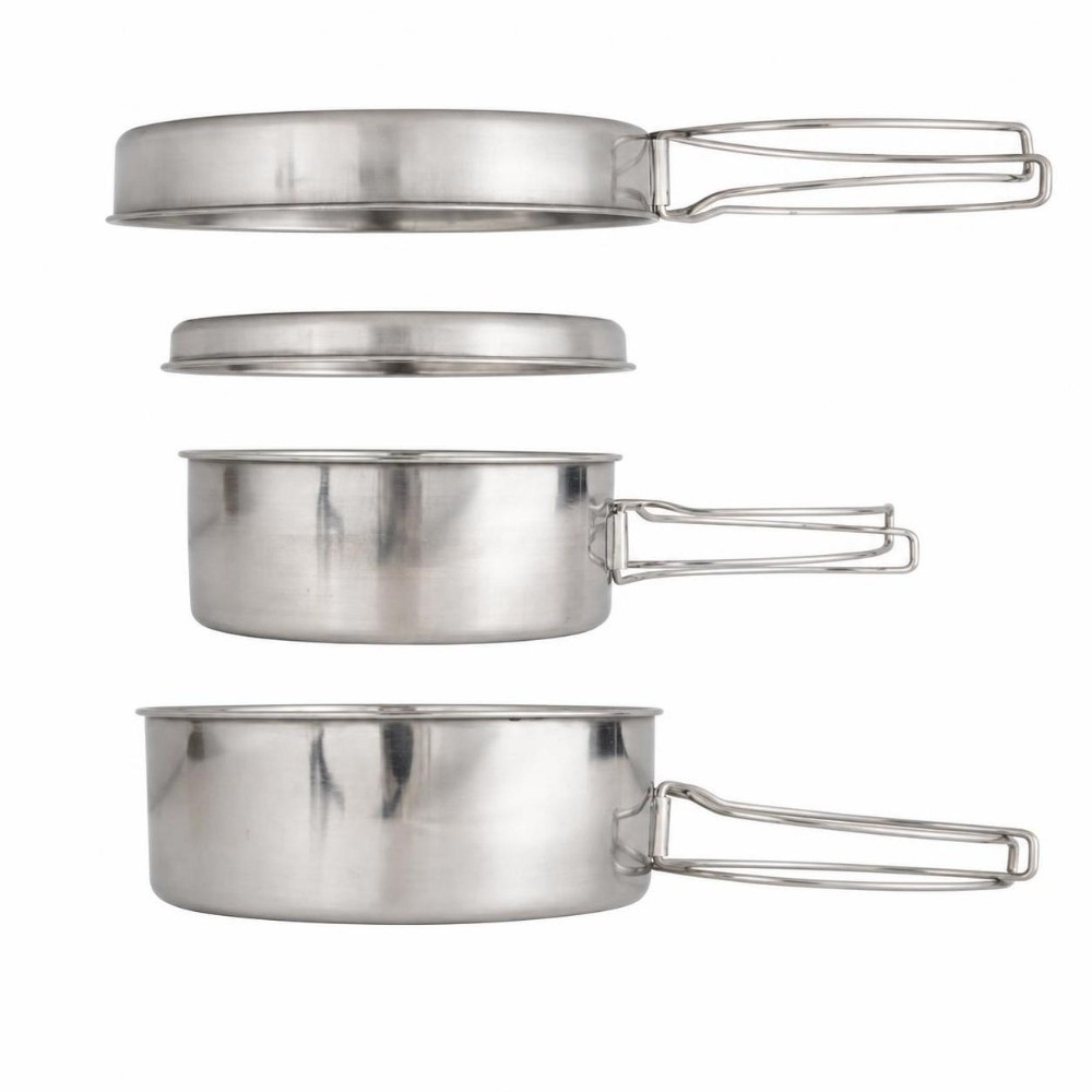 4 Pcs Stainless Steel Camping  - Camping Cooking Set For 4 recension och pris