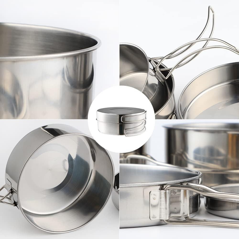 4 Pcs Stainless Steel Camping  - Camping Cooking Set For 4 recension och pris