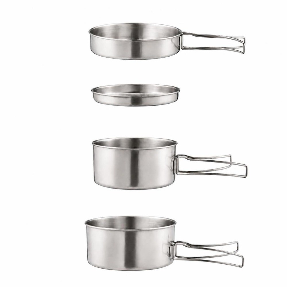 4 Pcs Stainless Steel Camping  - Camping Cooking Set For 4 recension och pris