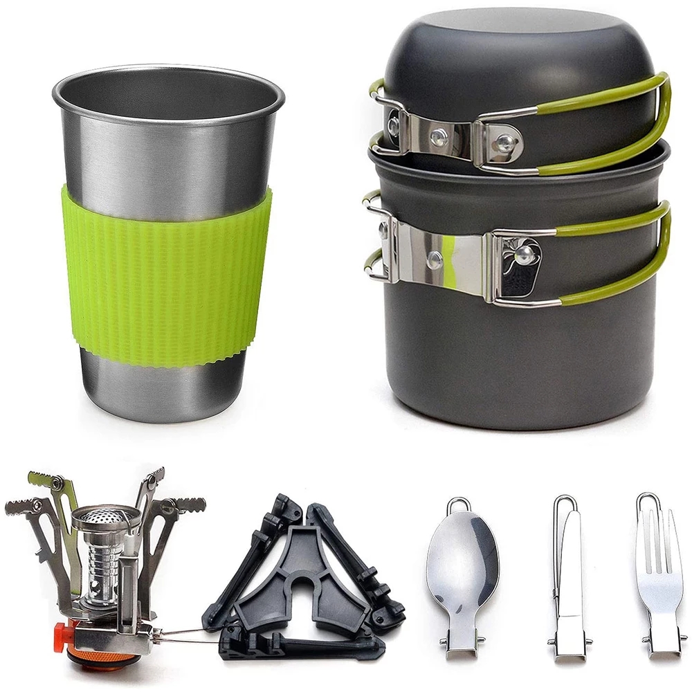 Camping Cookware Kit with Stov - Camping Cooking Full Set recension och pris