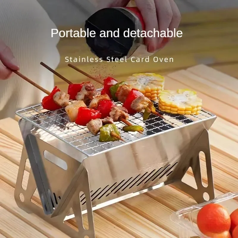 Portable Folding Barbecue Gril - Camping Cooking Plate recension och pris